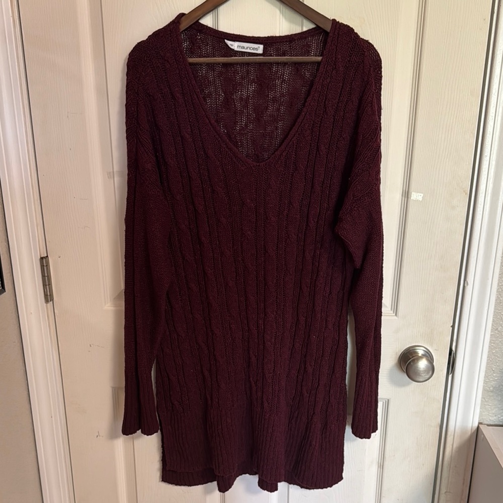 Maurices Burgundy Knit Sweater